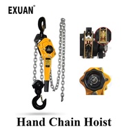 0.75T/1T/1.5T/2T Hand Chain Hoist Manganese Steel Hook Portable Traction Hoisting Lifting Tools Smal