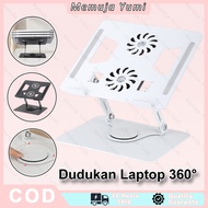 360 Laptop Stand Aluminum Alloy Metal Cooling Fan Stand/ Folding Laptop Stand/ Portable Laptop Stand