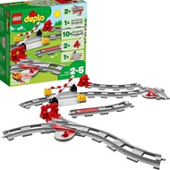 LEGO 10882 DUPLO Town Train Tracks Expansion Set Building Toys for Toddlers with Red Action Brick Gi