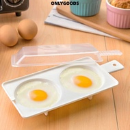 ONLYGOODS Egg Steamer Kitchen Tool Microwave Eggs 2 Eggs Cooking Food Gadget Draining Egg Boiler