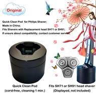 Replacement Quick Cleaning Clean Pod QCP1.0 fits Philips S-series pentagon shaver heads S5531 S5832 