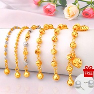 916 Gold Boba Hand Chain Women's Bracelet Bangkok Gold Cop 916 Gold Bracelet for Women