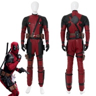 พร้อมส่ง เครื่องแต่งกายคอสเพลย์ Deadpool Wade Winston Wilson ครบชุด สําหรับผู้ใหญ่ ผู้ชาย 2 ชิ้น QC7