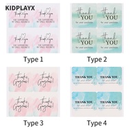 KIDPLAYX 100PCS Thank You Stickers Watercolor Pink Blue Gift Package Decoration Gorgeous