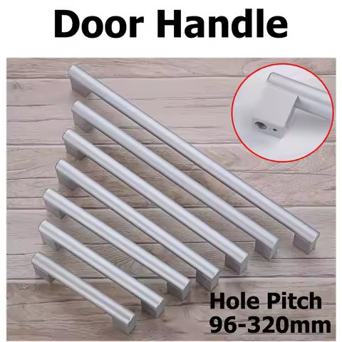 Hole Pitch 96-320mm Modern White Straight Door Handle Cabinet Handles aluminum alloy Kitchen Cabinet