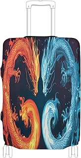 Fire Ice Dragons Suitcase Covers for Luggage Tsa Approved Fit 18-32 Inch Luggage Identifiers for Sui