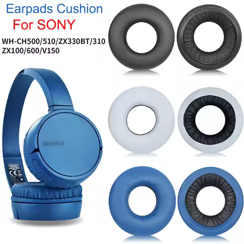 Headphone Replacement Pads For Sony WH-CH500 CH510 ZX330/310 Replacement Earpads Cushion Memory Foam