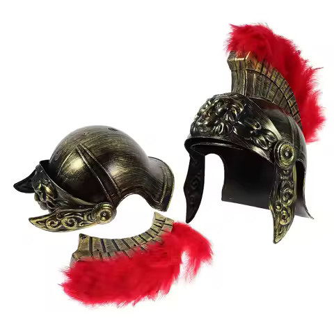 2Pcs Roman Greek Exquisite Lion Detail Costume Headgear for Soldier Cosplay Medieval Theater Histori