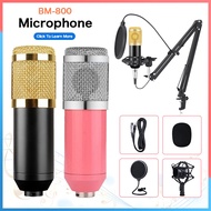 24h shipBM800 condenser microphone for PC singing game recording live Mic V8 sound card set 9Mzm