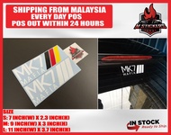 MK7 MAFIA CAR STICKER AKSESORI KERETA STICKERS VOLKSWAGEN GOLF GTI R TSI