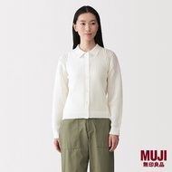 MUJI Ladies Washable Mesh Polo Cardigan