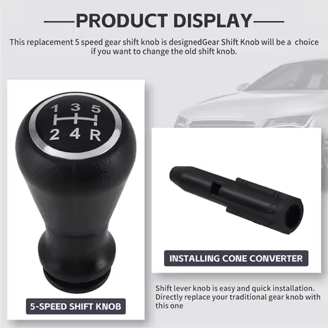 A90Q-Car 5 Speed Gear Stick Shift Knob Head For 106 107 205 206 207 405 For Citroen C1 C3 C4