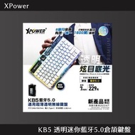 XPower KB5 透明迷你藍牙5.0倉頡鍵盤