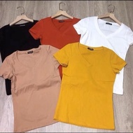 A66 Fashionable Colorful Short-Sleeved Turtleneck Women's T-shirt A66b