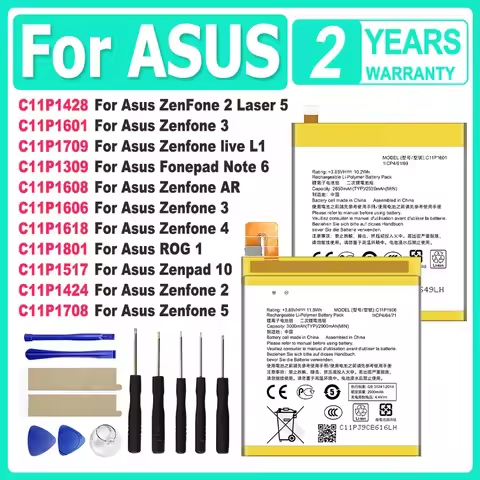C11P1601 C11P1709 Battery For ASUS ROG 1 Zenfone L1 2 3 4 5 5Z 10 AR A002 ZE551ML Fonepad Note 6 Las