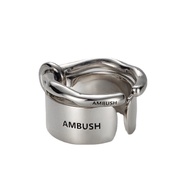 AMBUSH Double Ring Ring For Men And Women Couple Retro Niche Open Stacking Ring