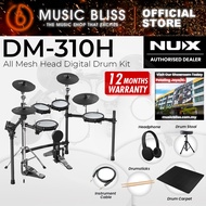NUX DM-310H Full Set Digital Electronic Drum Kit with Bluetooth and Dual Mesh Head (DM310H)