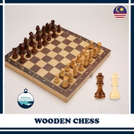 Wooden Chess Set Board Premium Magnetic Folding Portable Chess Board Papan Catur Kayu Chess Set Tour