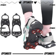 OPTIMISTIHY 1 Pair Ice Gripper Spike, Universal Anti-Slip Shoes Crampons,  Spike 5/8 Teeth Spike Gri