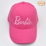 CEYOU Barbie Kids Hat, Adjustable Anime Cartoon Barbie Baseball Cap, Letters Polyester Casual Peaked