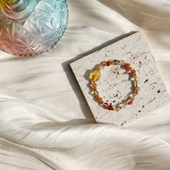 黃水晶貔貅 紅膠花 黃水晶 粉兔毛 太陽石 水晶 手鍊