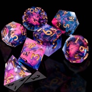 【Clearance sale】 D20 D And D Rpg Sharp Edge Flower Handmade Polyhedral D6 Dnd Resin Dice Set For Dun