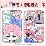 Anime Cartoon VILLAIN ·PROTAGONIST DIY Student Name Card Holder ID Card Cover ABS Protection MRT Case