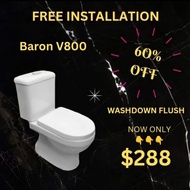 🔥 SALE Baron V800 Toilet Bowl with FREE INSTALLATION