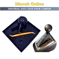 [iMurah] Universal Cutting Auto Gear Knob Carbon Fiber Full Set Gear Shift Knob Auto Shifter Lever K
