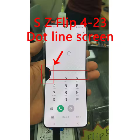 AAA+ 100% Work Z Flip 4 NEW AMOLED LCD For Samsung Z Flip 4 Display Touch Screen Digitize With Defec