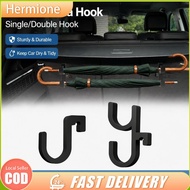 2pcs Car Umbrella Hooks Single/Double Hook Vertical Suspension Car Trunk Umbrella Hooks Car Interior