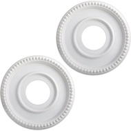 Moukeren 2 Pieces Ceiling Medallion Ceiling Fan Light Covers 12 1/2 OD x 3 7/8 ID x 3/4 P Smooth Cei
