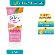 St Ives Radiant Skin Pink Lemon & Mandarin Orange Face Scrub 170g EXP:01/2028 [ exfoliate Farmasi CS