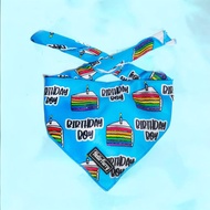 Pet Dog Cat Bandana - Blue Happy Birthday Boy Party – Cooling Bandana