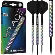 MISSION STEEL TIP DARTS - 23G/25G Mirage 90% Tungsten DART SET ORIGINAL STEEL DART