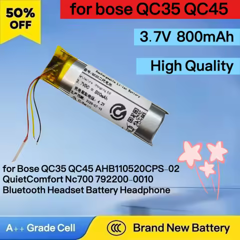 3.7V 800mAh New Battery for Bose QC35 QC45 AHB110520CPS-02 QuietComfort Nc700 792200-0010 Bluetooth 
