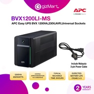 APC BVX1200LI-MS Easy UPS BVX 1200VA, 230V, AVR, Universal Sockets replacement of BX1100LI-MS