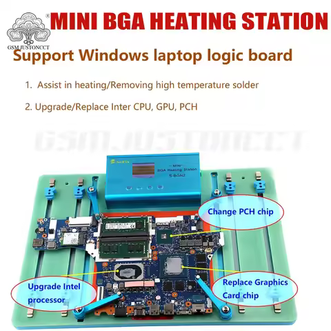 SoFix S-BGN2 Mini BGA Heating Station For Macbook T2 PCH GPU CPU Glue Removal Logic Motherboard Heat