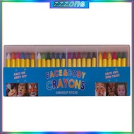 zzz 24Color Kids Face Body Make Up Paint Crayons Fun New Year Birthday Party Props