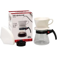 Kalita Coffee Drip Set - A three-hole dripper that extracts only the delicious flavors before any bi