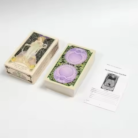 12X7cm Illuminated Tarot Paper Manual Card Games