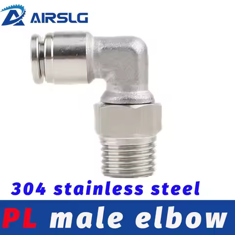 304 PL4-M5 8-02 PL10-03 PL6-01 PL12-04 PL8-02 Pneumatic Connector PL Trachea Elbow Air Fittings Hose