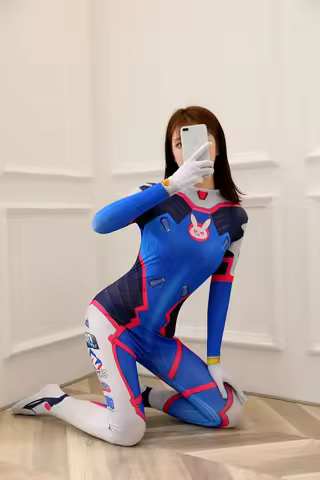 Game Dva Cosplay Jumpsuit Costume Female 3D Printing Spandex Halloween Party Zentai Suits Bodysuit D