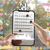 BUTUTU Schedule Planner, Acrylic Cute Sliding Desk Calendar,  Simple Office School Supplies Home Decoration Daily Agenda Planner