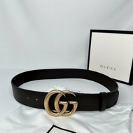GUCCI GG Logo深棕色皮帶