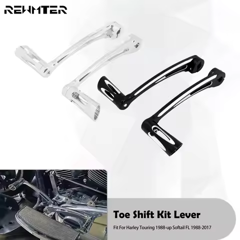 Motorcycle Heel Toe Shift Lever CNC Chrome/Black Shifter Pegs For Harley Touring Road King FLTRX 88-