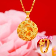 ซื้อ1แถม1!!! มีของพร้อมส่ง🔥【COD】สร้อยคอทอง จี้สร้อยคอ necklace women gold สร้อยพระผูหญิง สร้อยแฟชั่น