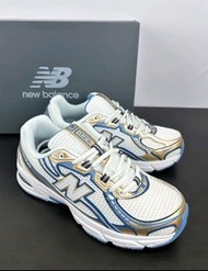 全新現貨New Balance 740 柔軟舒適防滑耐磨 低幫休閒跑步鞋 男女同款 白金色