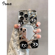 Cute Coal Ball Mirror 14 Pro Max Phone Case iPhone 15 Pro 13/12 8 Plus XR 67/8X
