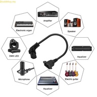 Doublebuy C14 to C13 Panel Mount Power Cable 90 Degree IEC320 C13 Female to C14 Male Cable